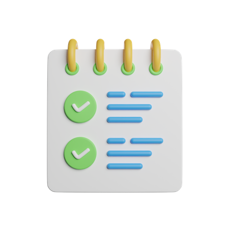 Liste de notes  3D Icon