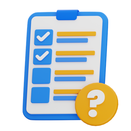 Liste de questions  3D Icon
