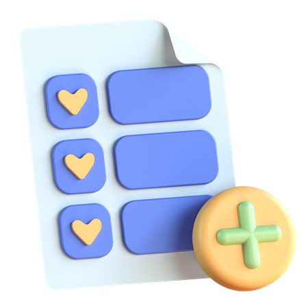 Liste de souhaits  3D Icon