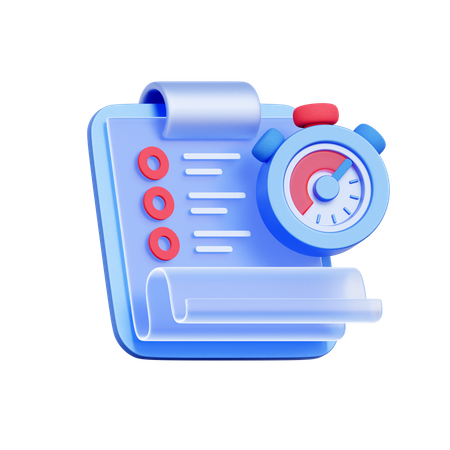 Liste de tâches chronométrées  3D Icon