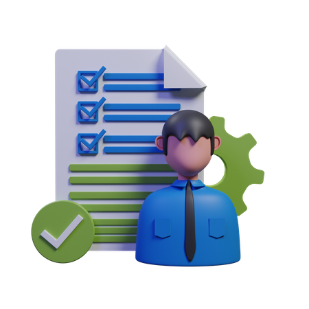 Liste de tâches des employés  3D Icon