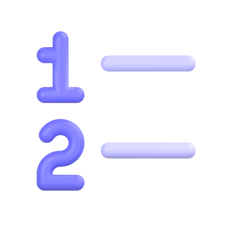 Liste numérotée  3D Icon