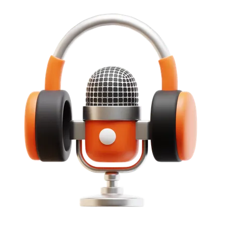 Listen Podcast  3D Icon