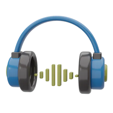 Listening Audio Of 3 D Illustration Library 3 D Icon Concept 3 D Render 3D Icon