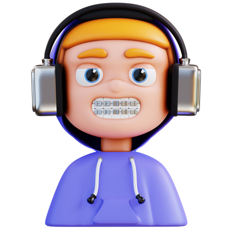 Listening Music  3D Icon