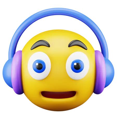 Listening Music Emoji  3D Icon