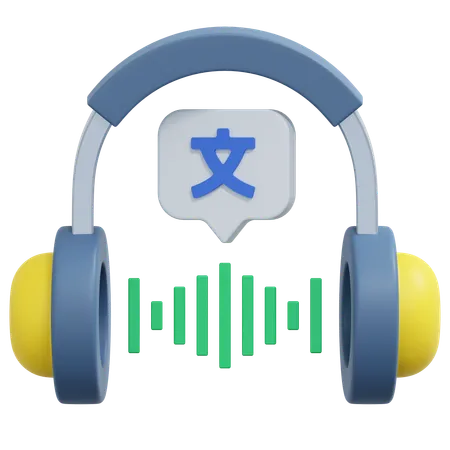 Listening Section Foreign Language Course Learning 3 D Icon Illustration 3D Icon