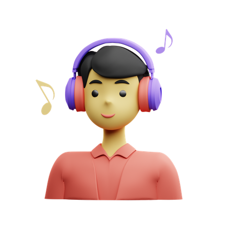 Listening to Music  3D Icon
