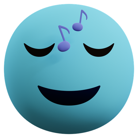 음악 이모티콘을 듣고  3D Icon