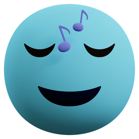 Listening To Music Emoji  3D Icon
