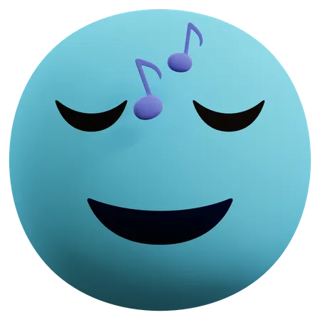 Listening To Music Emoji  3D Icon