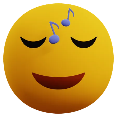Listening To Music Emoji  3D Icon