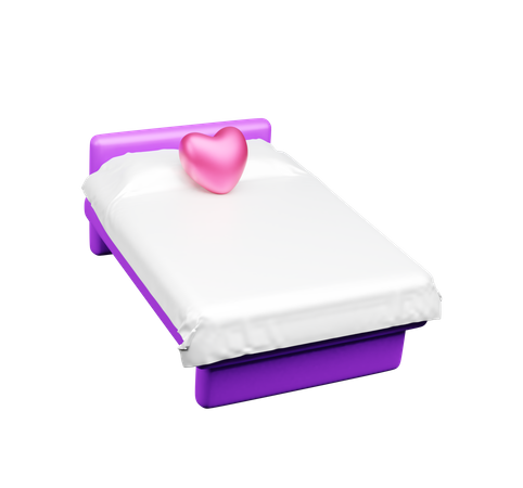 Lit de couple  3D Icon