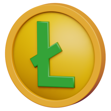 Lite Coin  3D Icon