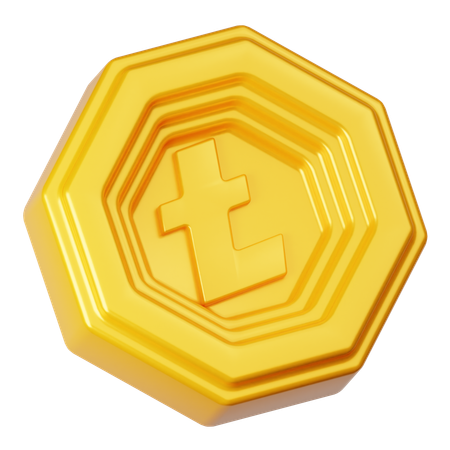 Lite Coin  3D Icon