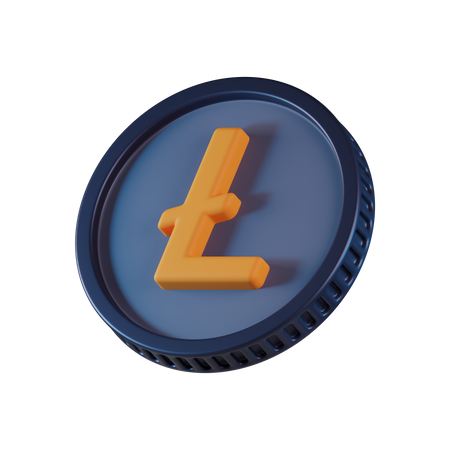 Lite Coin  3D Icon
