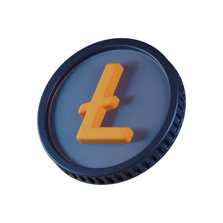 Lite Coin  3D Icon