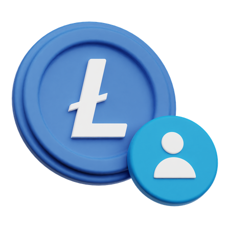 라이트코인 계정  3D Icon