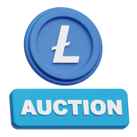 Lite Coin Auction  3D Icon