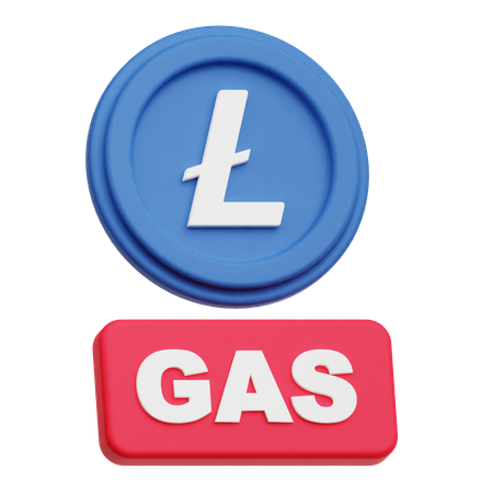 Lite Coin Gas  3D Icon