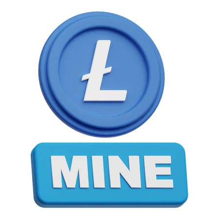 Lite Coin Mine  3D Icon