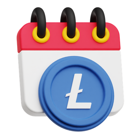 Lite Coin Schedule  3D Icon