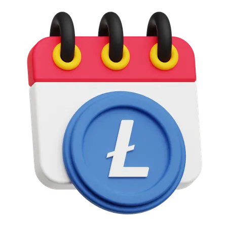 Lite Coin Schedule  3D Icon