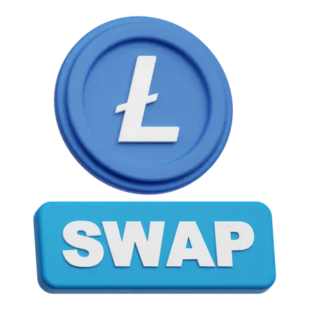 Lite Coin Swap  3D Icon
