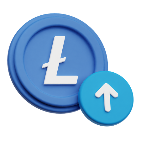Lite Coin Up  3D Icon