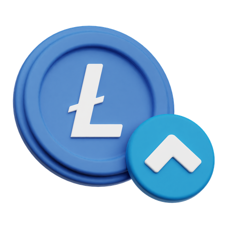Lite Coin Up  3D Icon
