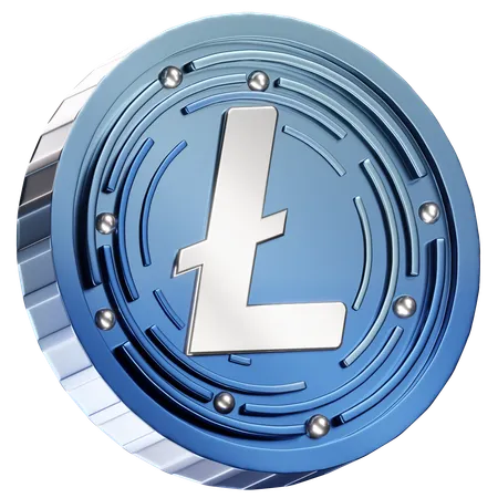 Litecoin 3 D Coin 3 D Crypto Coin 3D Icon
