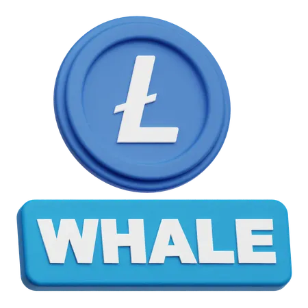 Baleia litecoin  3D Icon