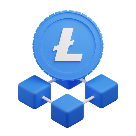 라이트코인 블록체인  3D Icon