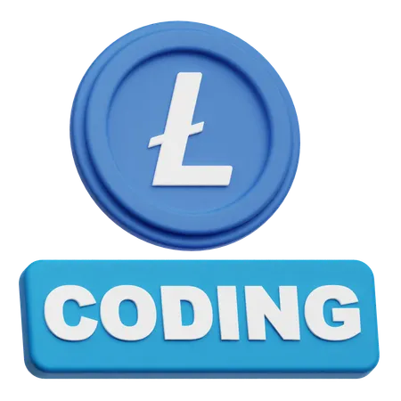 Litecoin Coding  3D Icon