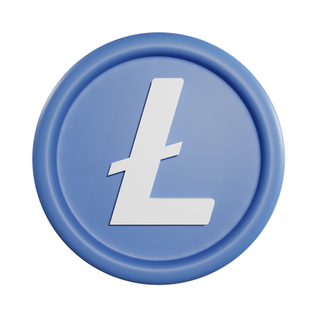 Litecoin Coin  3D Icon