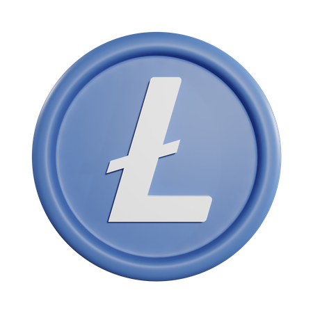 Litecoin Coin  3D Icon