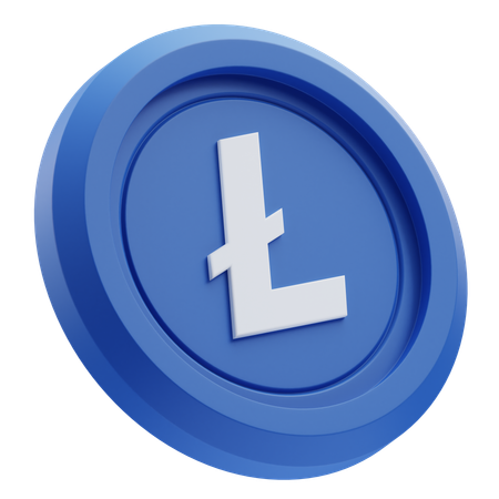 Criptomoeda litecoin  3D Icon