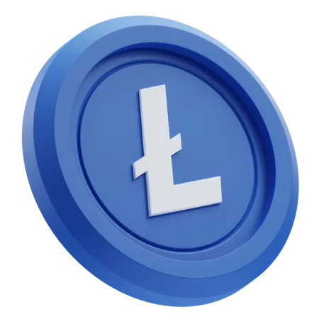 Criptomoeda litecoin  3D Icon