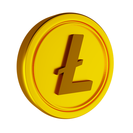 Litecoin Crypto Coin  3D Icon
