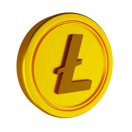 Litecoin Crypto Coin  3D Icon