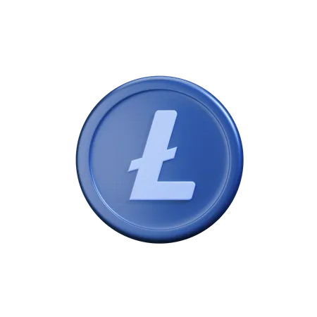 Litecoin crypto coin Original  3D Icon