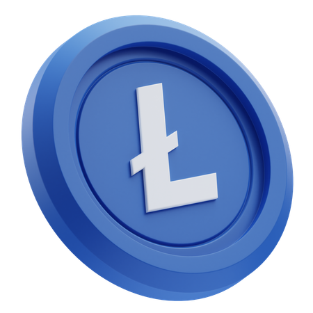 Litecoin Cryptocurrency  3D Icon
