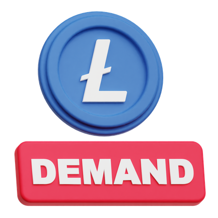 LiteCoin  demand  3D Icon