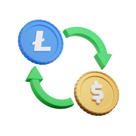 라이트코인 교환  3D Icon
