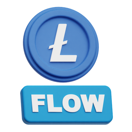 라이트코인 흐름  3D Icon