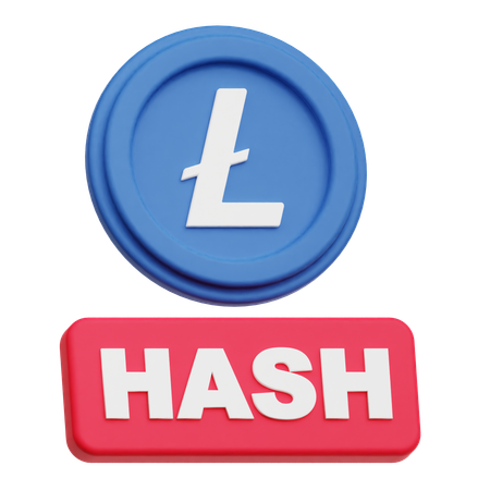 Litecoin Hash  3D Icon