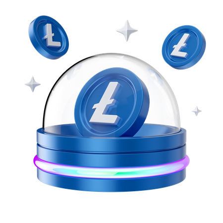 Hologramme de litecoin  3D Icon