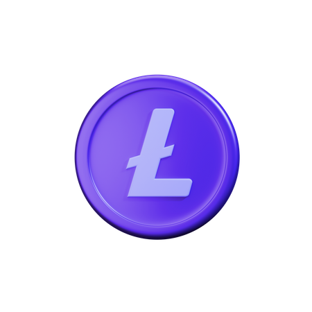 Litecoin-Kryptomünze Light  3D Icon