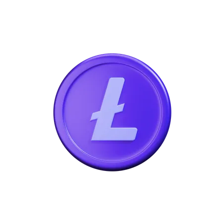 Litecoin-Kryptomünze Light  3D Icon