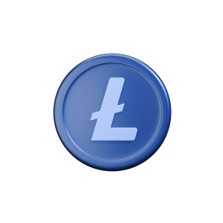 Litecoin Kryptomünze Original  3D Icon